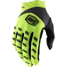 100% Youth Airmatic Gloves - Fluo Yellow/Black