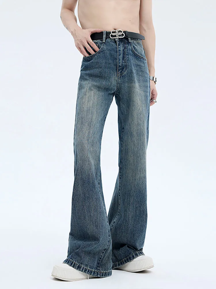 【24s Aug.】Cleanfit Light-colored Raw Pulp Flared Jeans