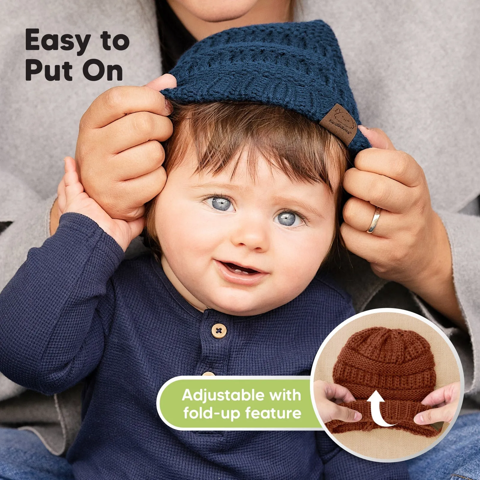 3-Pack Warmzy Baby Beanies (Gust, M)