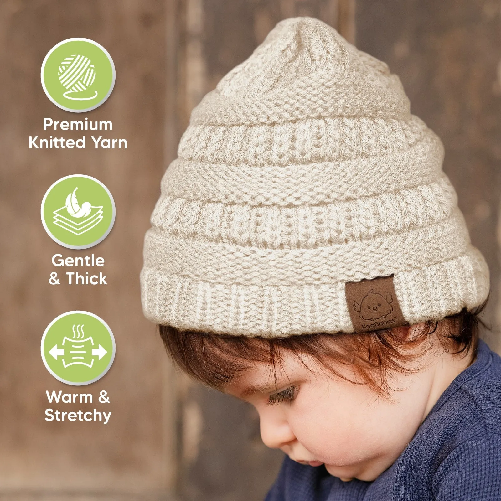 3-Pack Warmzy Baby Beanies (Gust, M)