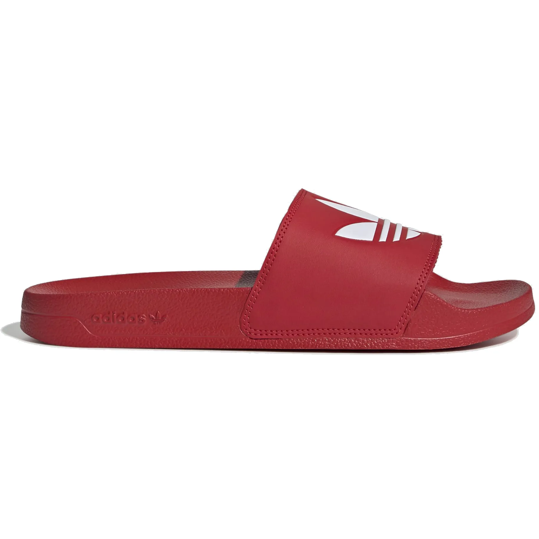 Adidas Adilette Lite Slides - Scarlet Red / Cloud White