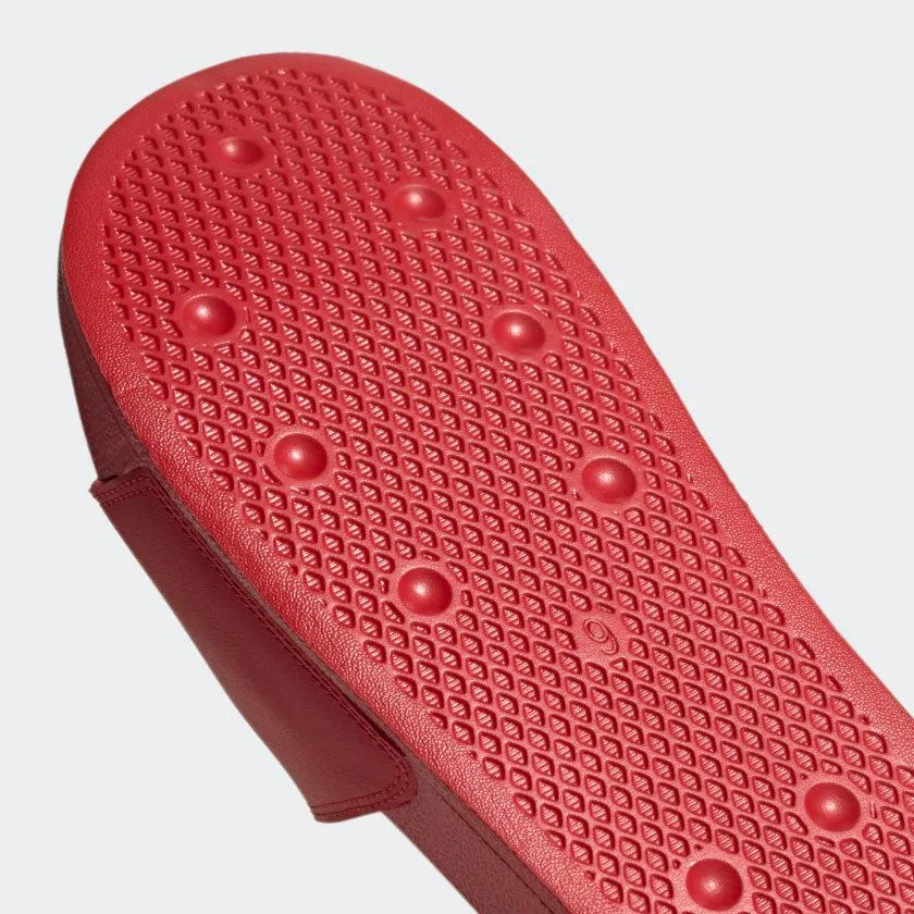 Adidas Adilette Lite Slides - Scarlet Red / Cloud White