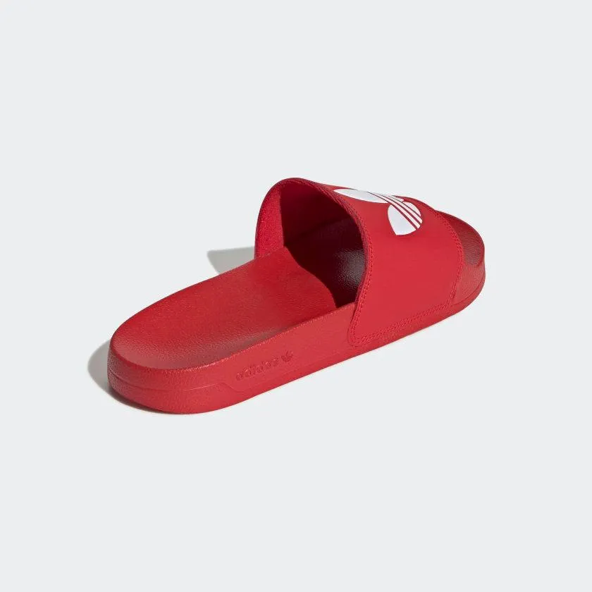 Adidas Adilette Lite Slides - Scarlet Red / Cloud White