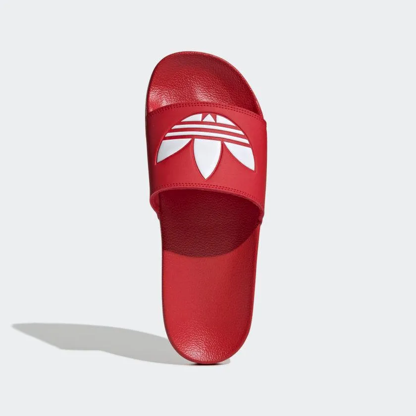 Adidas Adilette Lite Slides - Scarlet Red / Cloud White