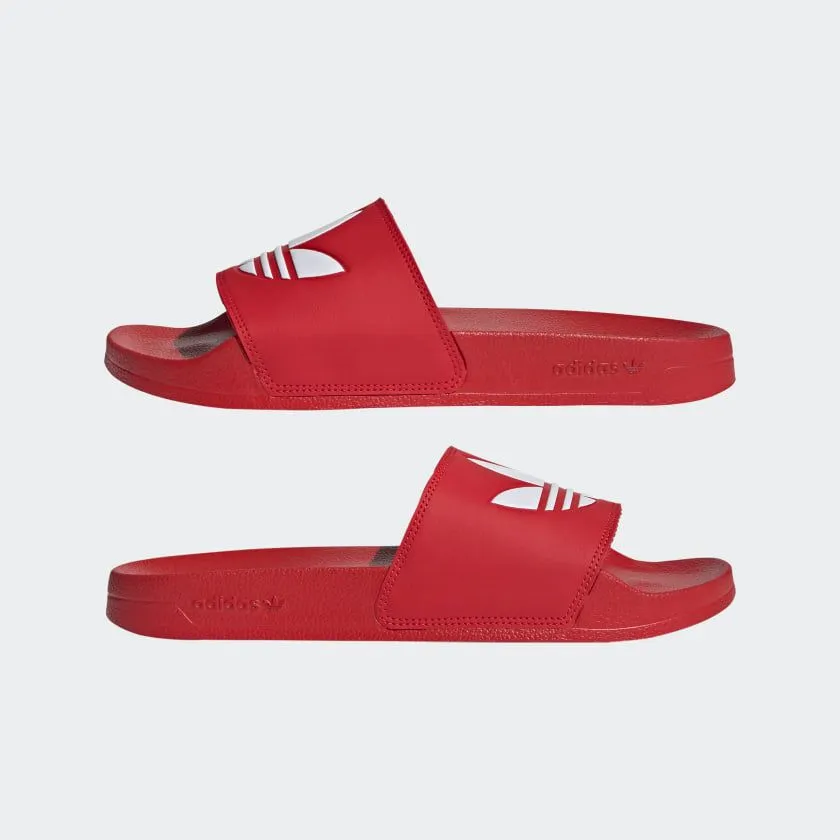 Adidas Adilette Lite Slides - Scarlet Red / Cloud White