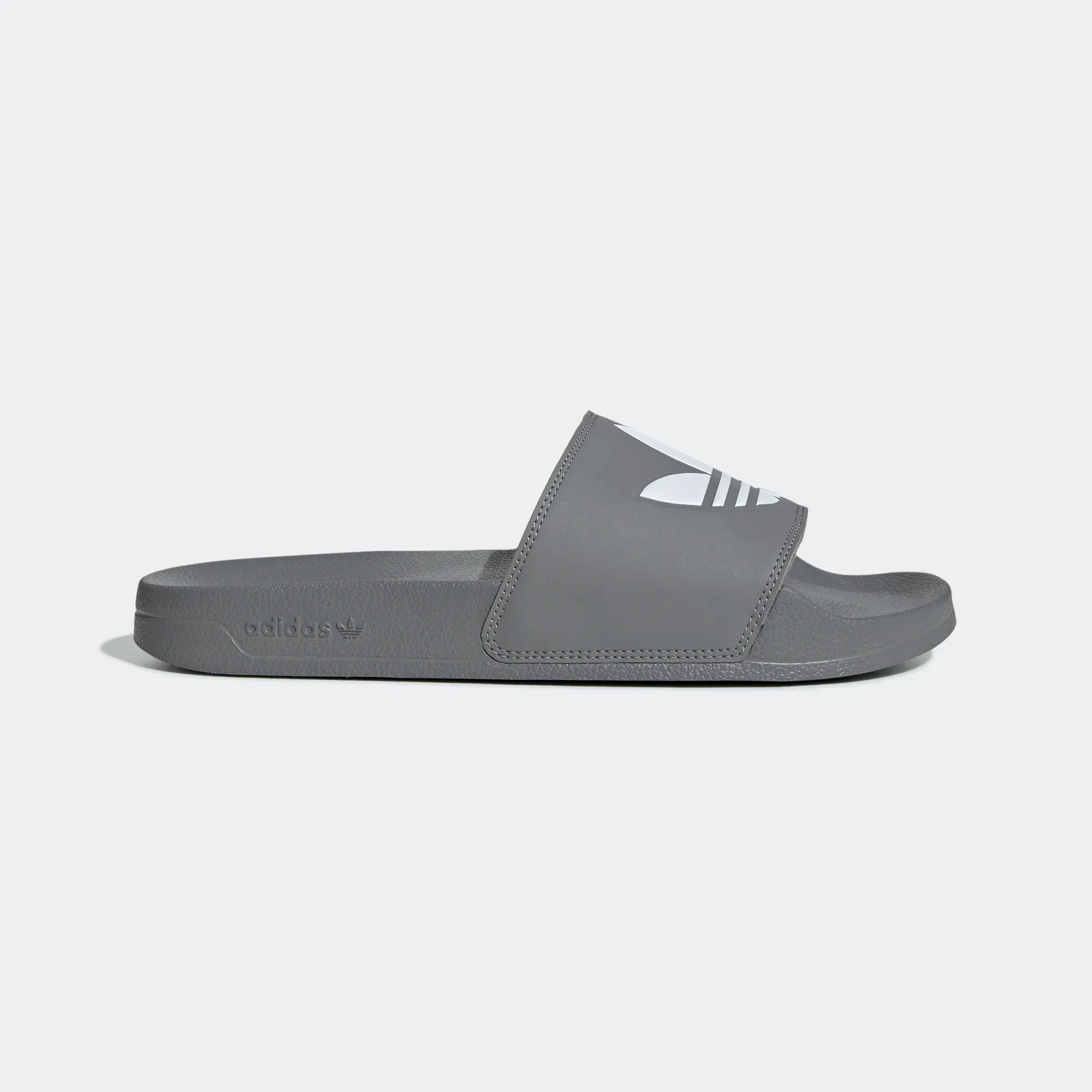 Adidas Men's Adilette Lite Slides - Grey Three / Cloud White