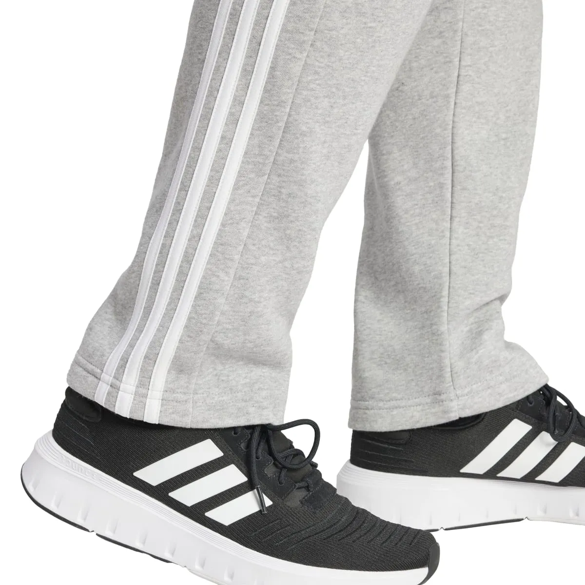 adidas Men's Essentials 3-Stripes Open Hem Fleece Joggers (Tall)