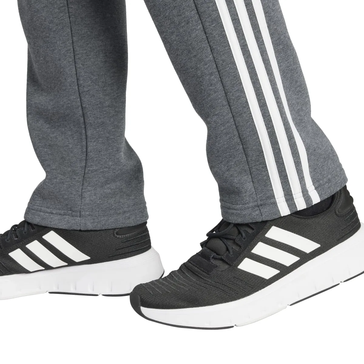 adidas Men's Essentials 3-Stripes Open Hem Fleece Joggers (Tall)