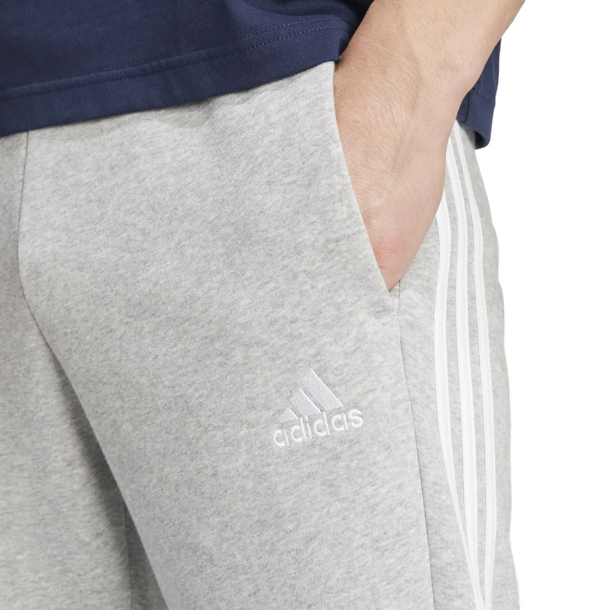 adidas Men's Essentials 3-Stripes Open Hem Fleece Joggers (Tall)