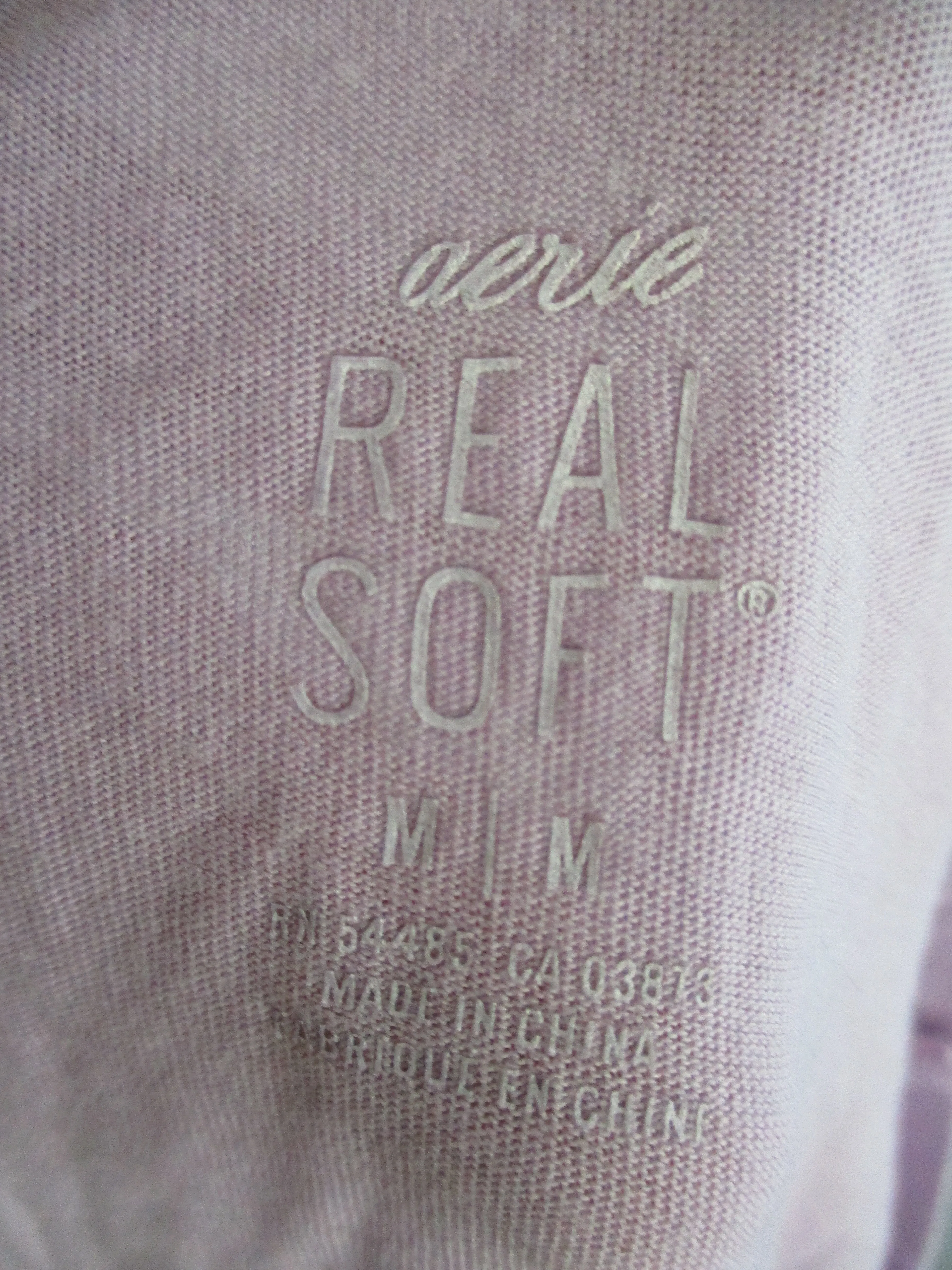 AERIE REAL SOFT Tee T-Shirt Top M LILAC LAVENDER PURPLE CREWNECK