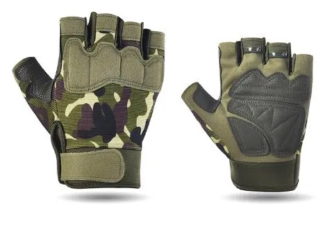 Airsoft Tactical Military Cycling Outdoor Combat Fitness Gloves Fingerless Size M-XL 5 Colours ATG008