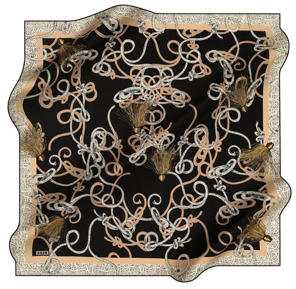 Aker Tatiana Vintage Silk Headscarf No 13