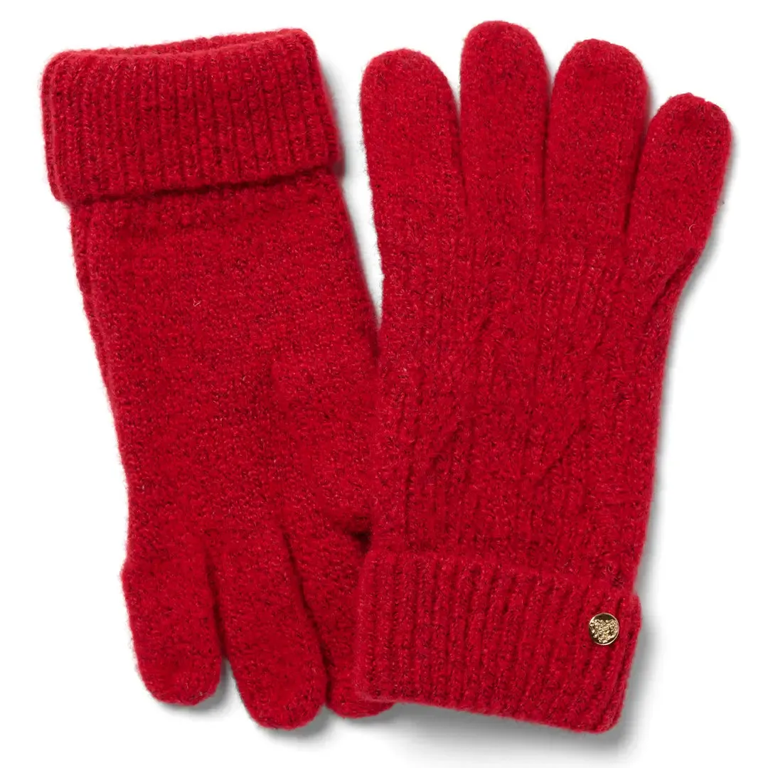 Alice Knitted Wool Gloves - Red by Failsworth