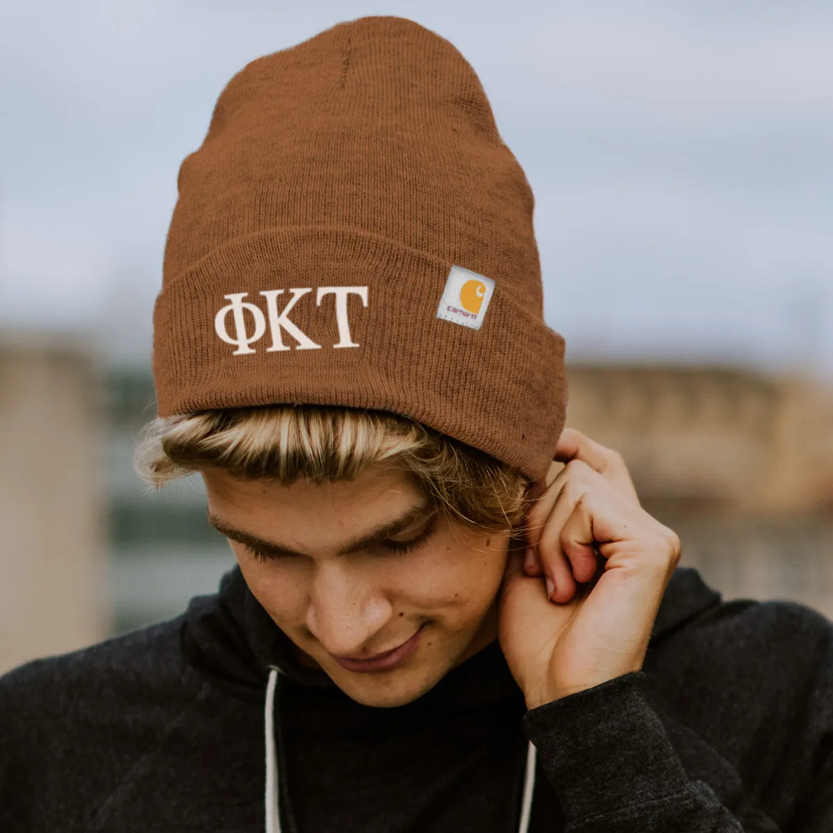 Alpha Sig Black Carhartt Beanie