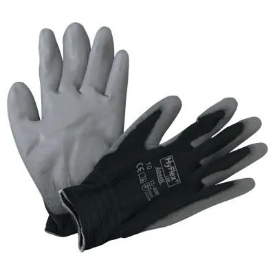 Ansell HyFlex® 11-600 Palm-Coated Gloves, Size 10, Black, 11-600-10-BK