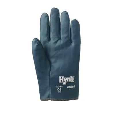 Ansell Hynit Nitrile-Impregnated Gloves, 8, Blue, 32-105-8