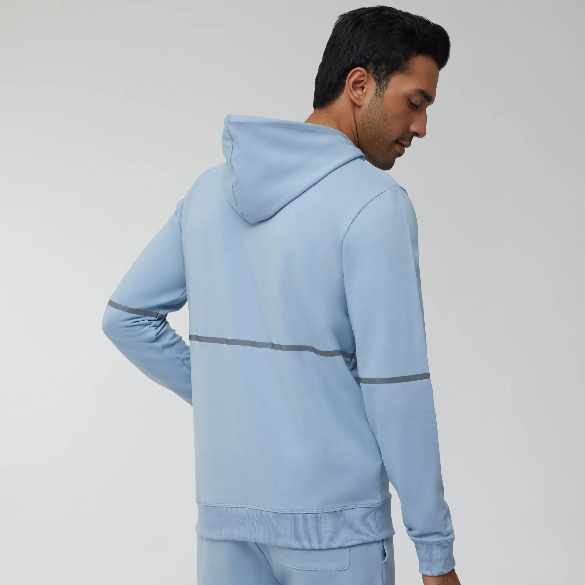 Ascent French Terry Cotton Blend Hoodies Glacier Blue