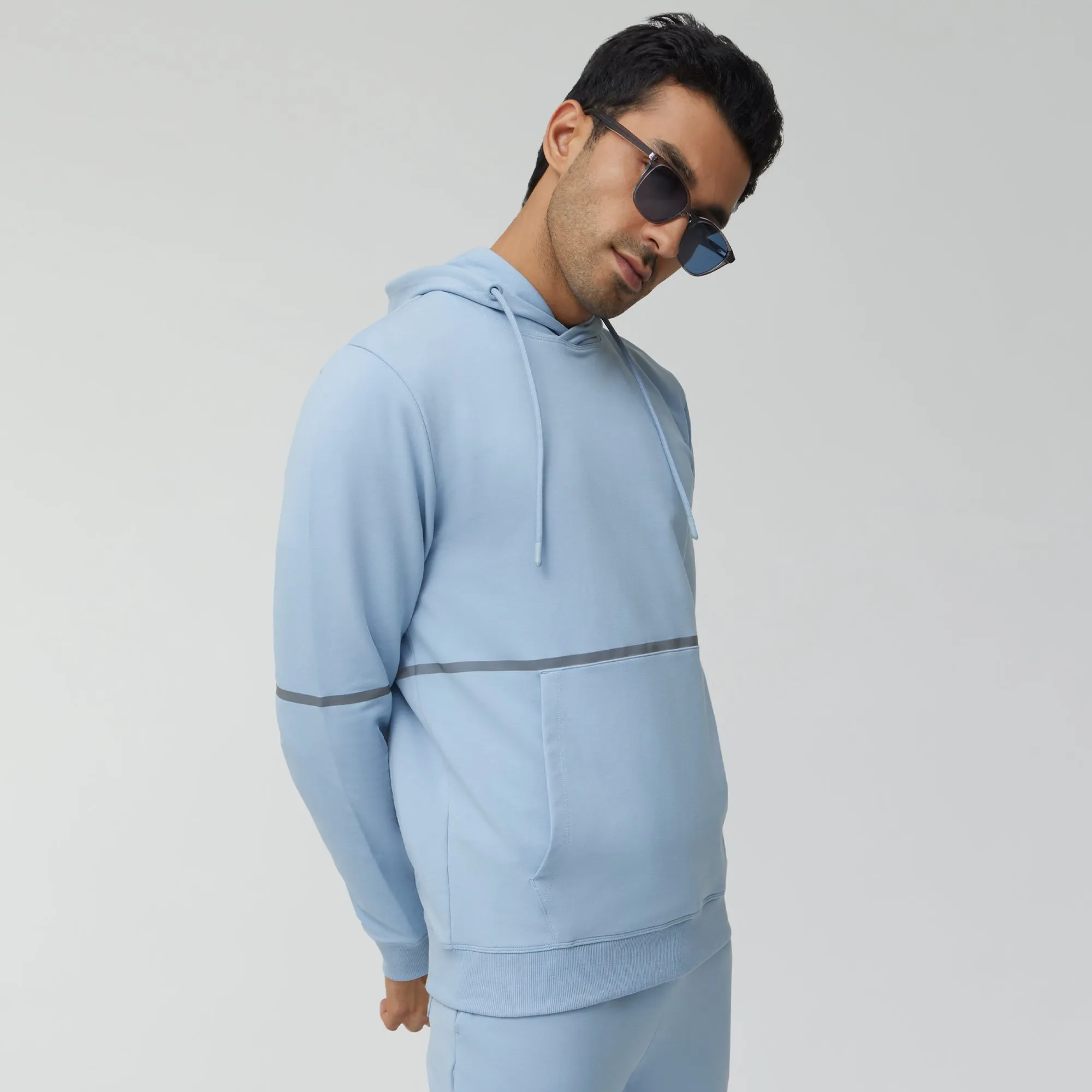 Ascent French Terry Cotton Blend Hoodies Glacier Blue