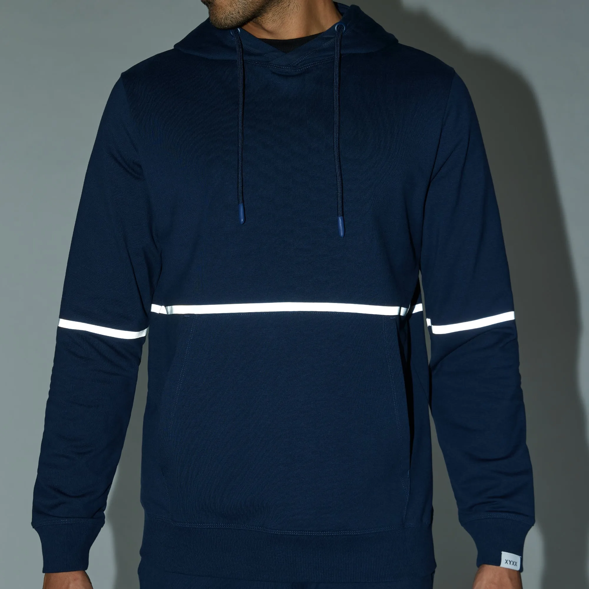 Ascent French Terry Cotton Blend Hoodies Midnight Blue