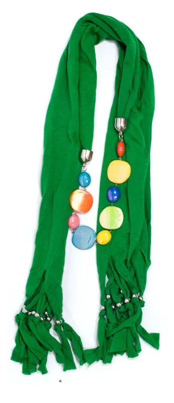 Assorted Colors Beads Pendants Fashion Scarf Wholesale