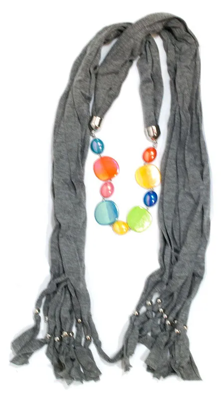 Assorted Colors Beads Pendants Fashion Scarf Wholesale