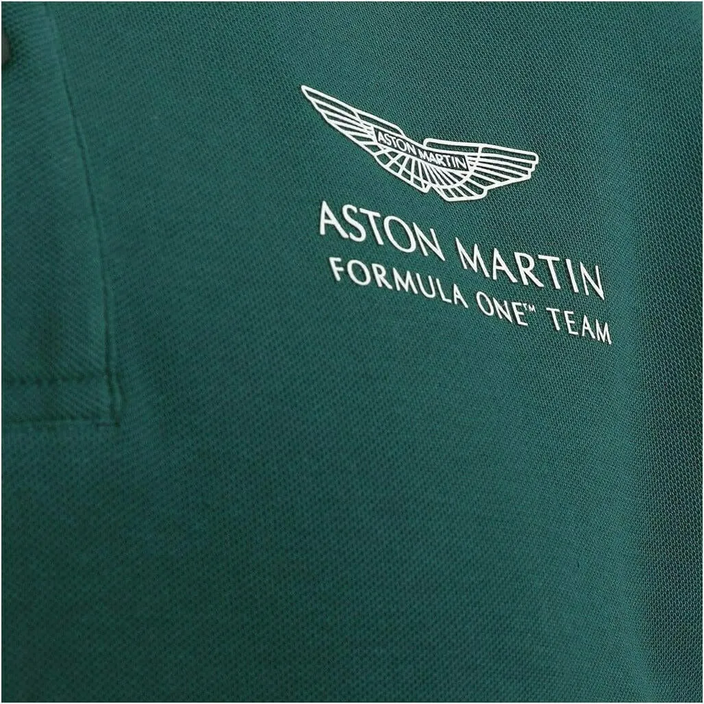 Aston Martin F1 Men's Sebastian Vettel  Driver Polo Shirt- Green