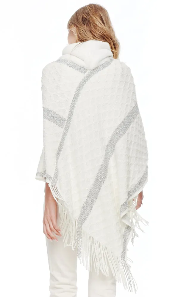 BAAP2039 Soft Fur Neck Poncho w/Fringes