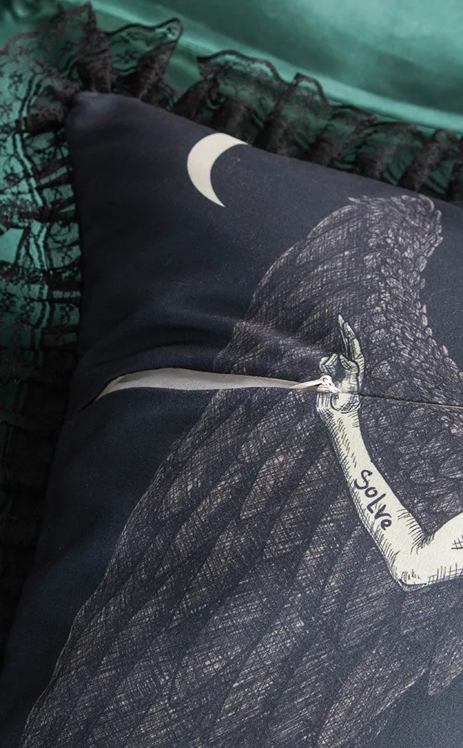 Baphomet Black Lace Cushion Slip