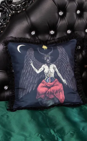 Baphomet Black Lace Cushion Slip