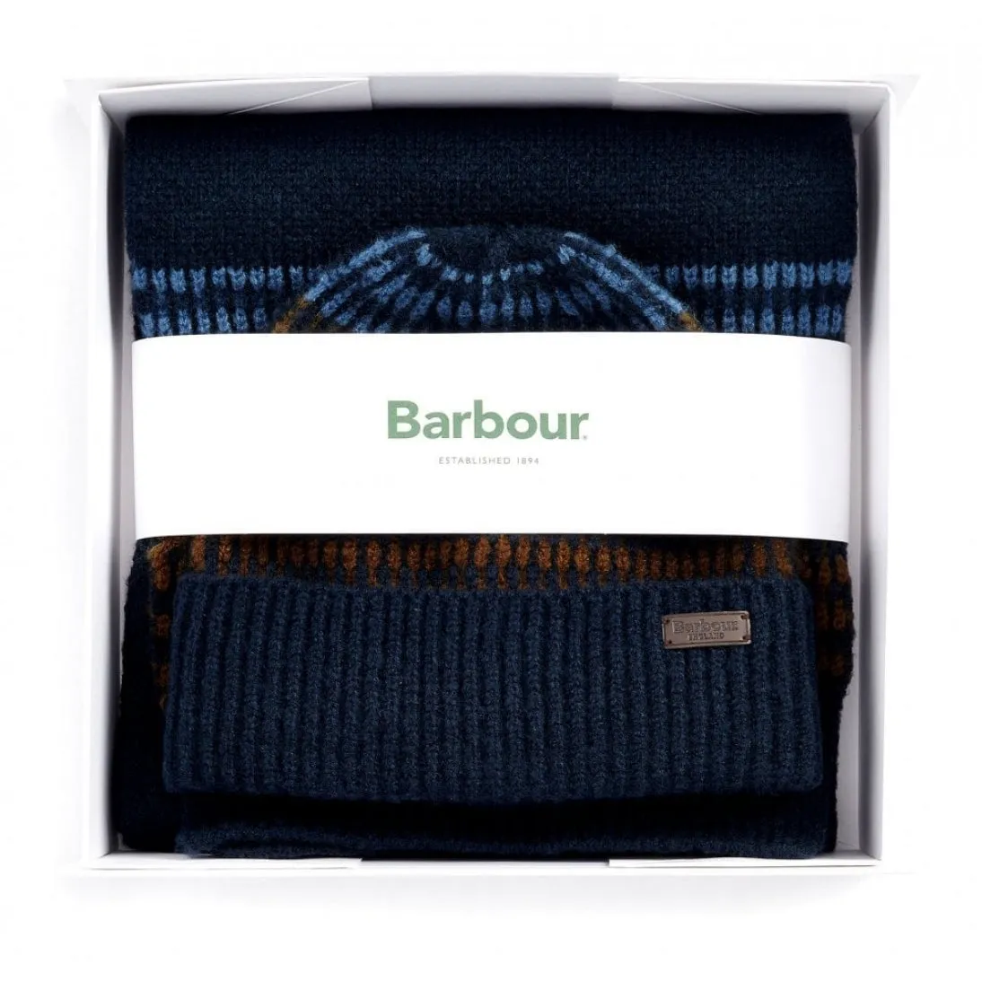 Barbour Branton Beanie & Scarf Gift Set 2 Colours