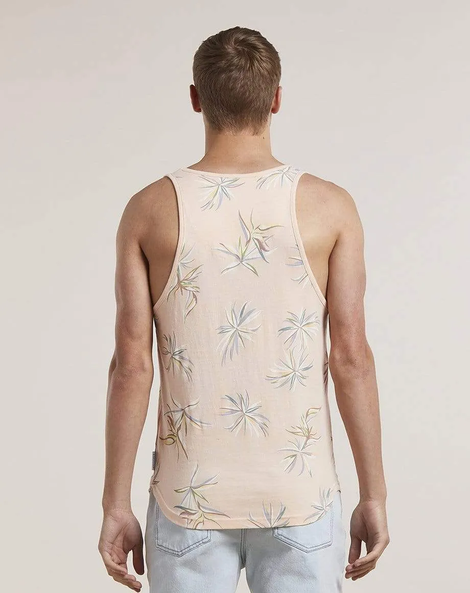 Berit Printed Mens Vest | Pink