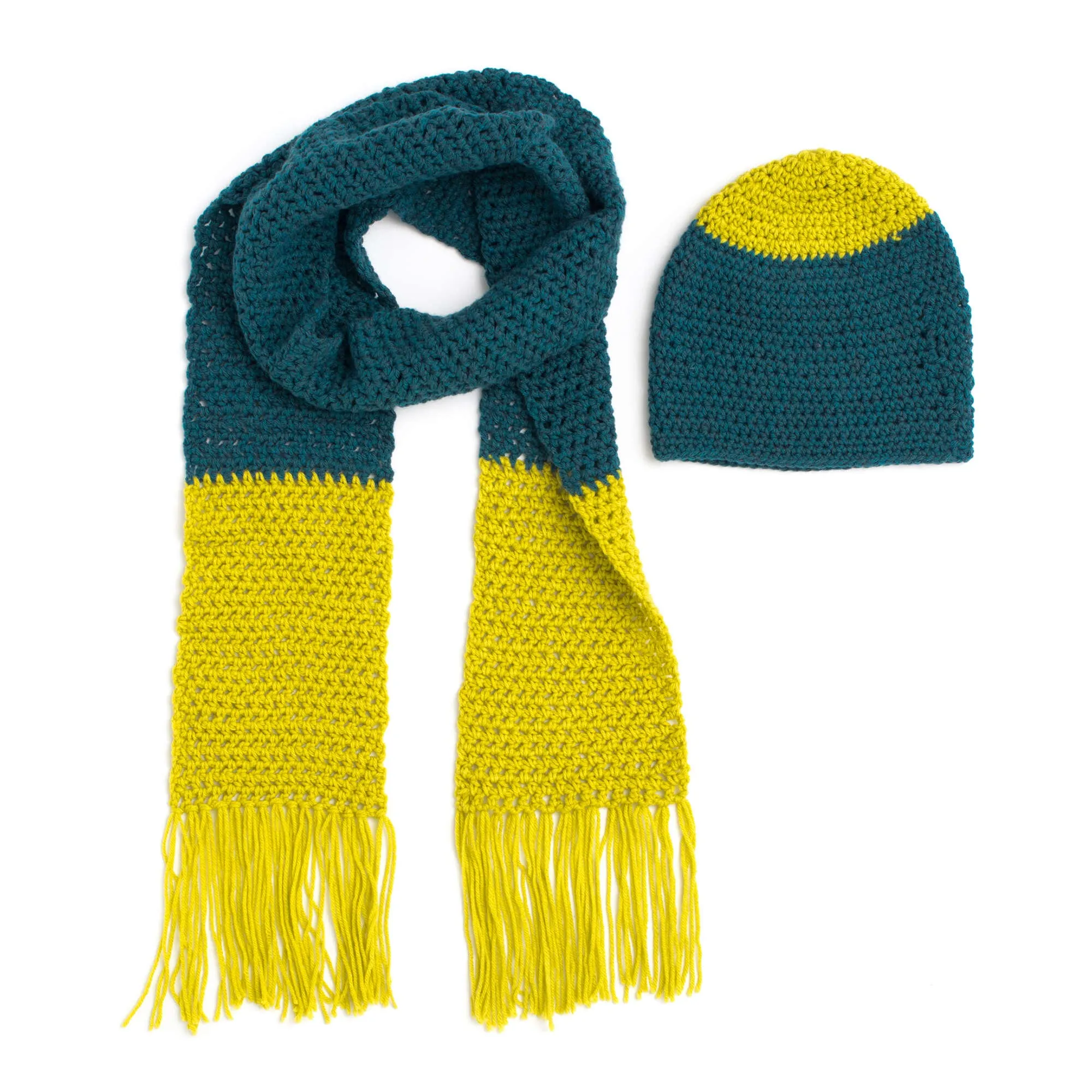 Bernat Crochet Color Burst Beanie & Scarf Set