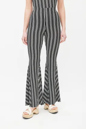 Black & White Lamos Stripe Flared Pant