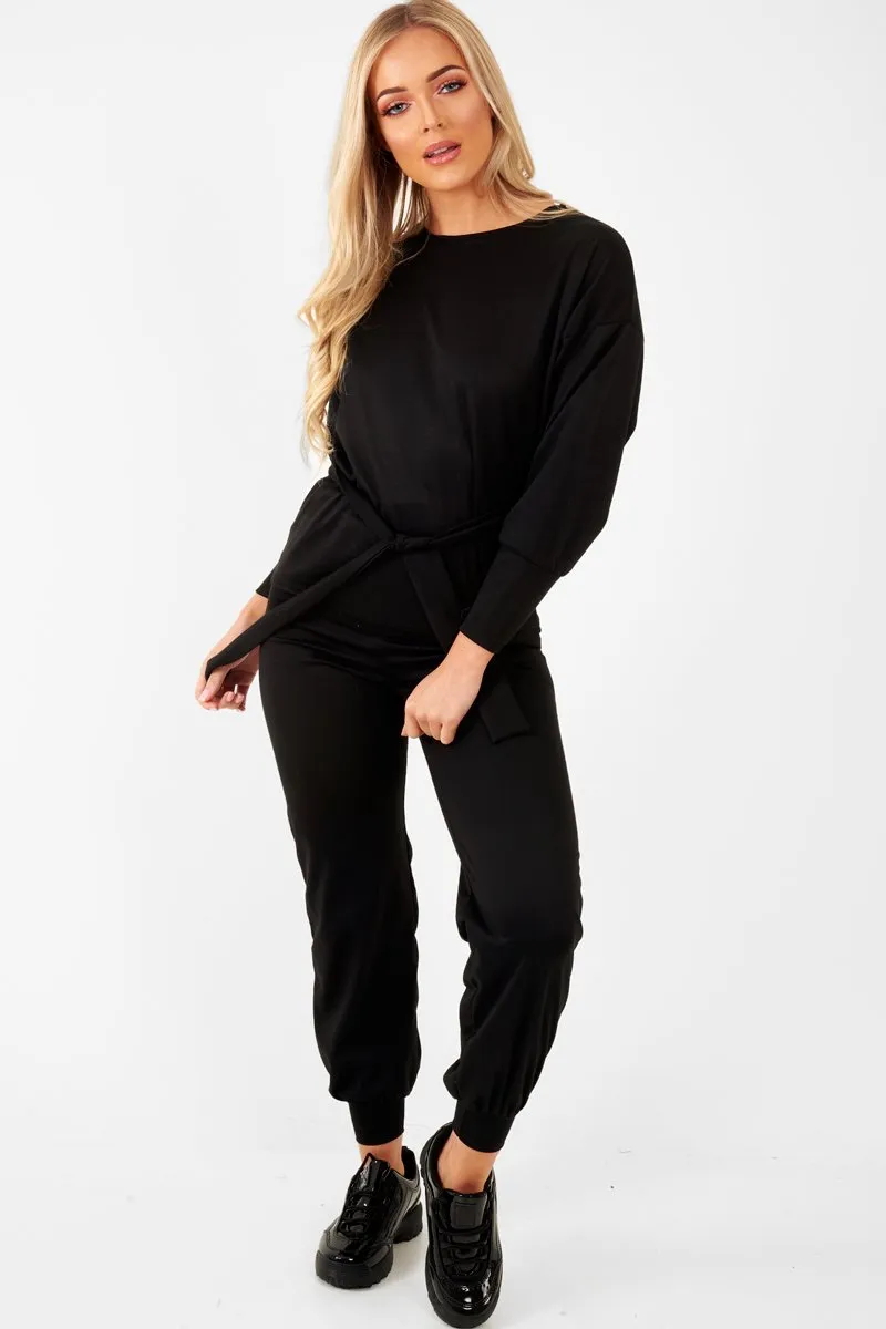 Black Tie at Waist Tracksuit - Sammie