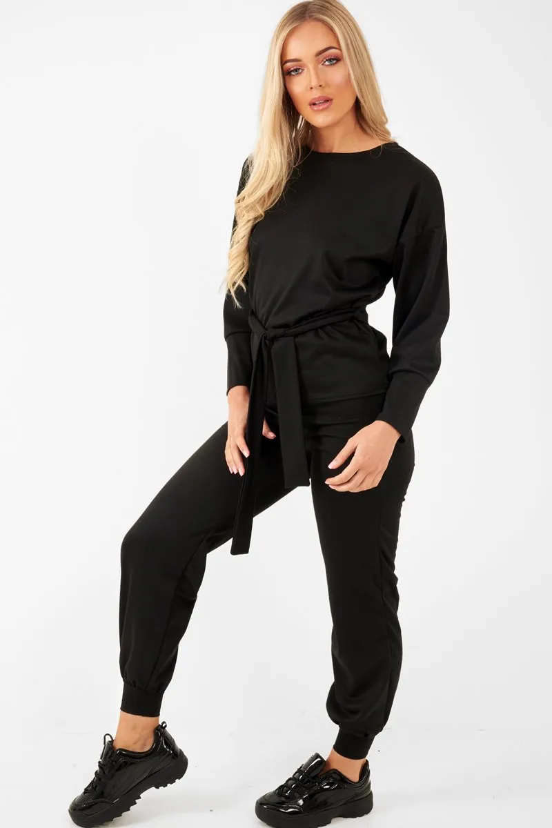 Black Tie at Waist Tracksuit - Sammie