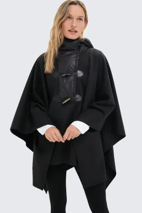 Black Tucker Toggle Poncho