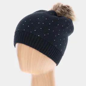 Bling Pom Beanie Hat