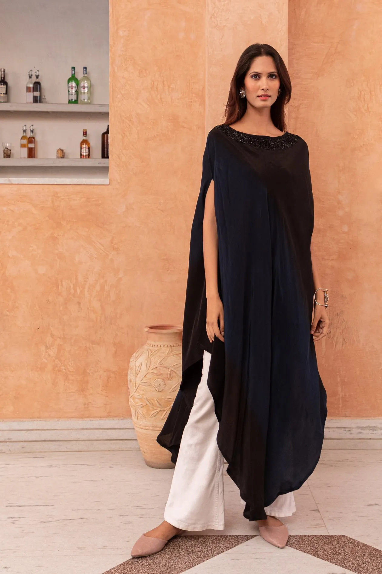 Blue Ombre Poncho