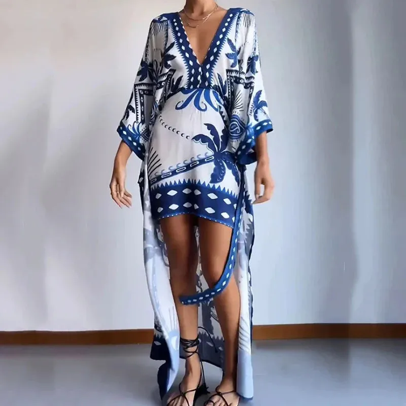 Bohemian Wrap Around Casual Beach Robe Kaftan