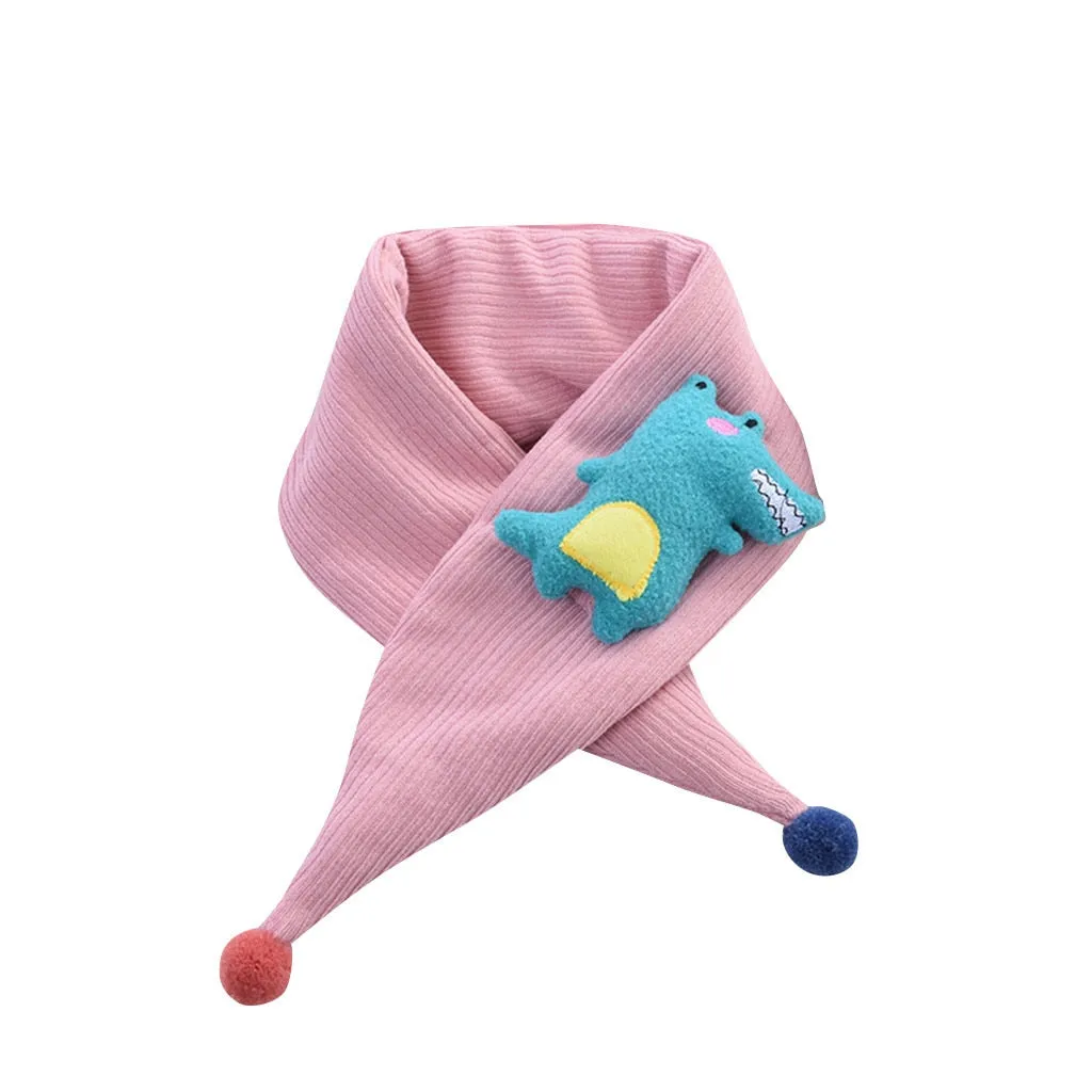 Boys Girls Kids Cartoon Cute Shawls Scarves Collar Thickening Scarf Baby Winter Scarf Soft Cotton Bandana Autumn Warm Kids Gifts