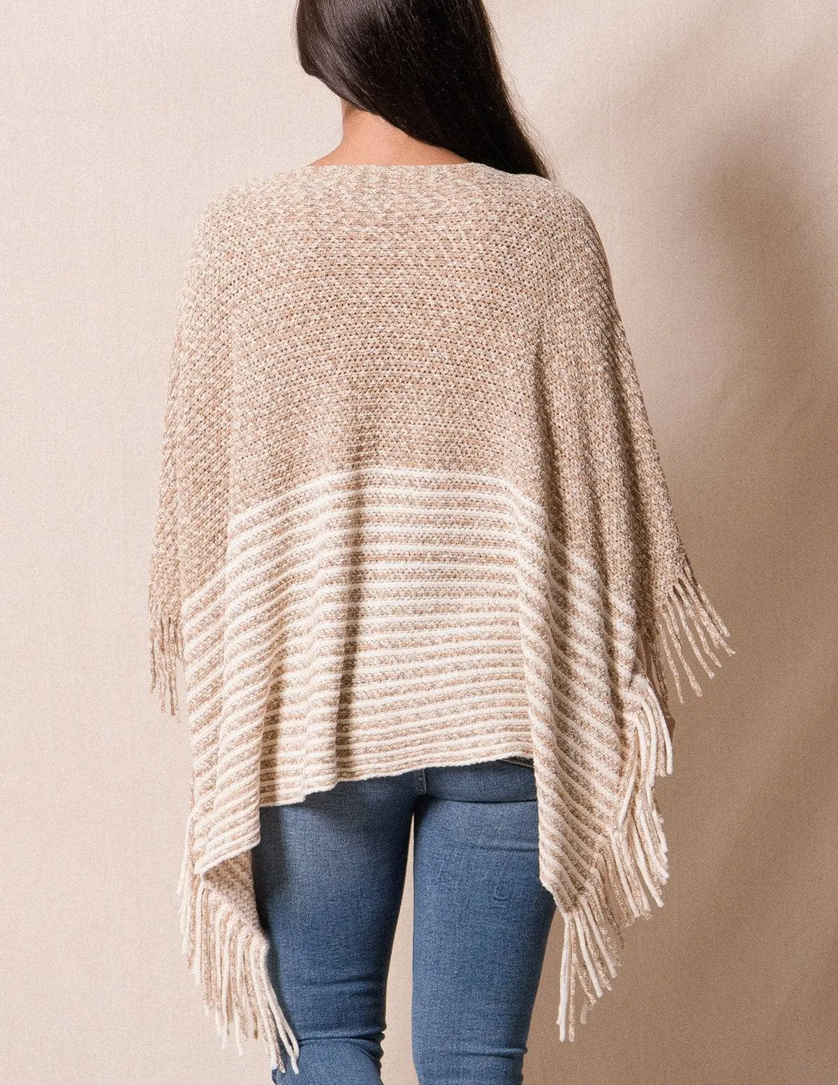 Braelynn Poncho Sweater - Flax - As-Is-Clearance