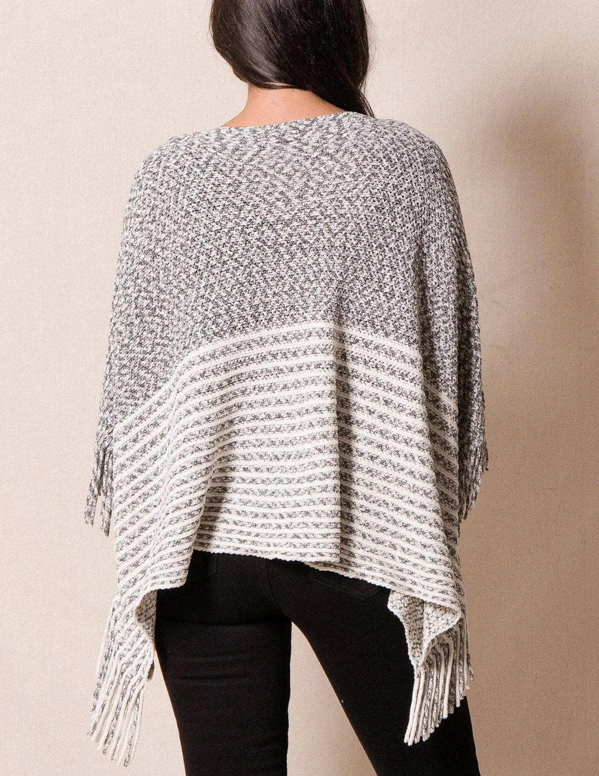 Braelynn Poncho Sweater - Icy Grey