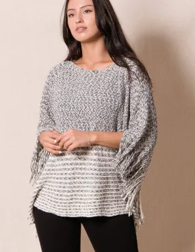 Braelynn Poncho Sweater - Icy Grey