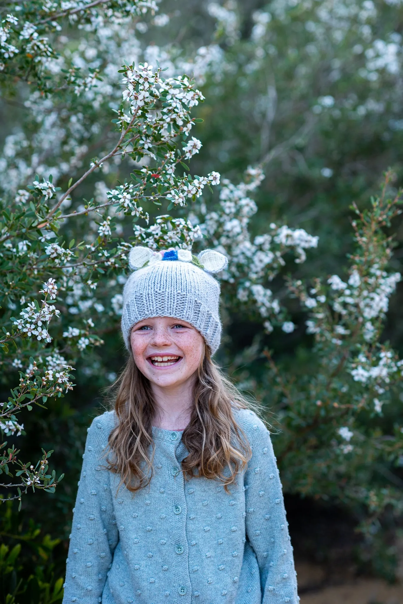 Bunny Bouquet Beanie Grey