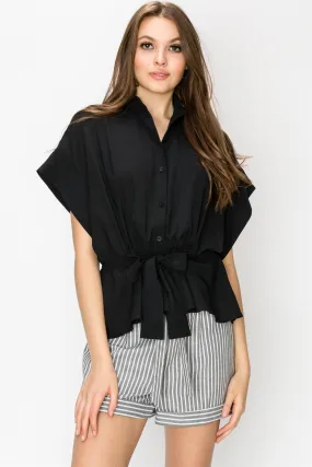 Button Down Poncho Shirt