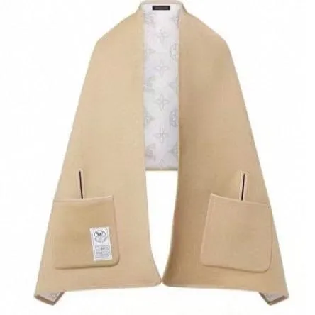 CAPE PONCHO 180 CM IN BEIGE CASHMERE 398272