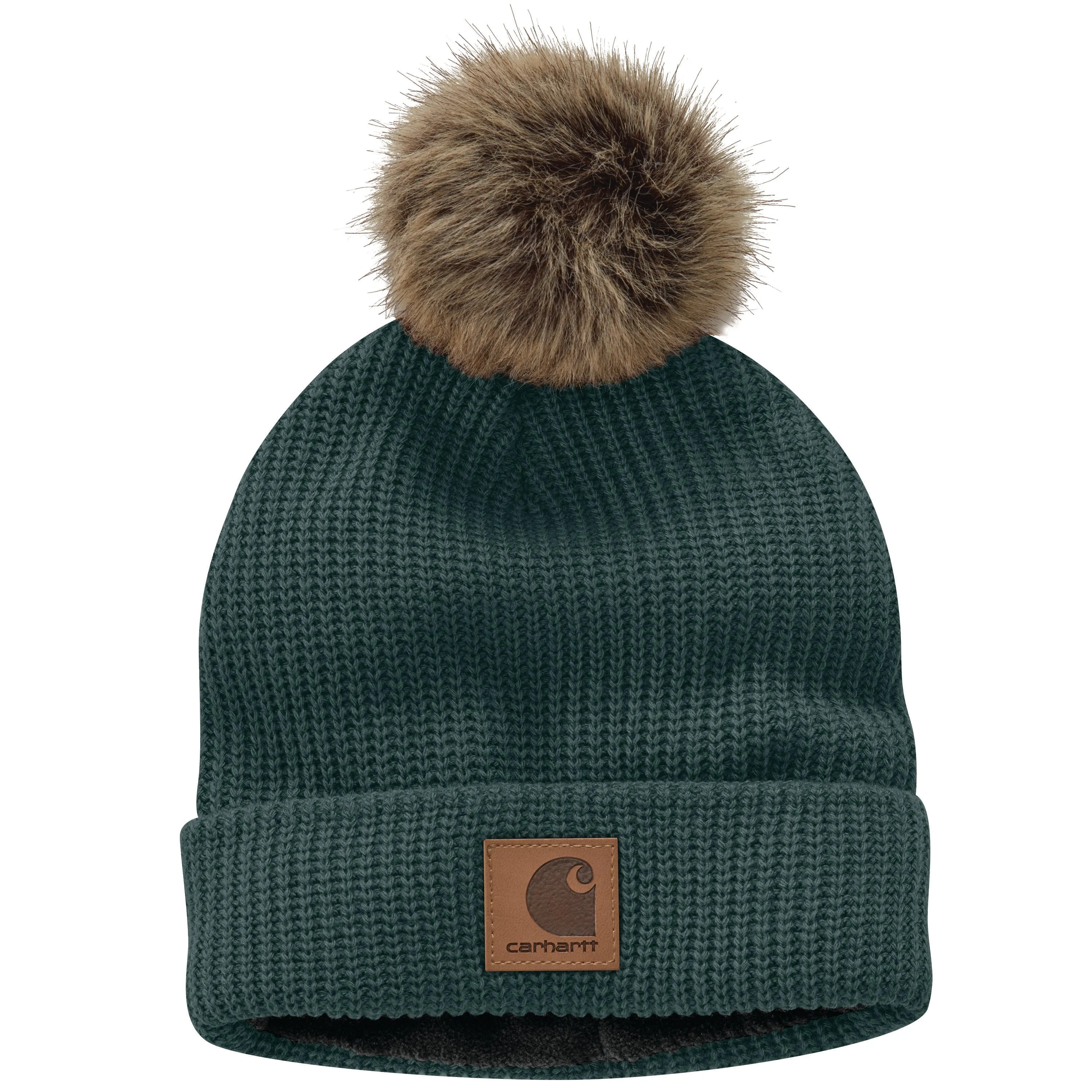 Carhartt Women's Fleece Lined Pom Pom Hat