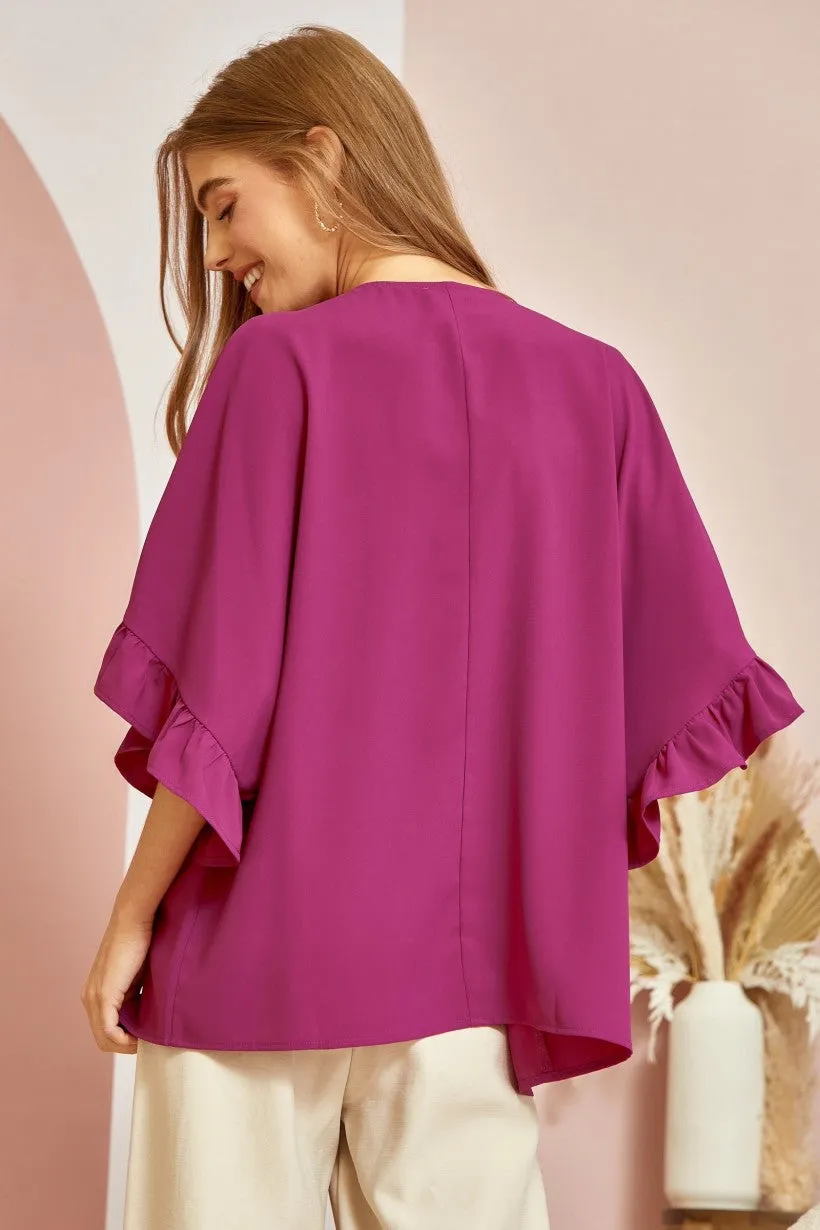 Close to Me Blouse - Magenta