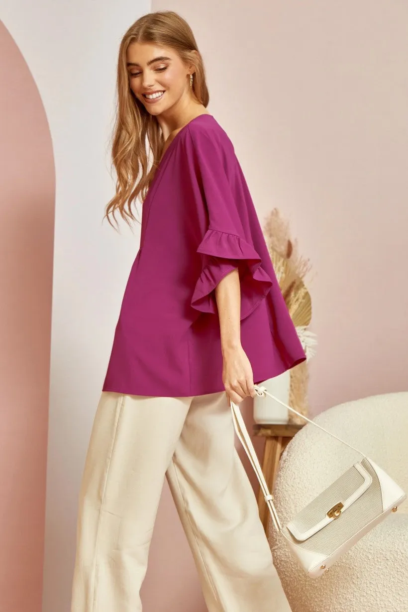 Close to Me Blouse - Magenta