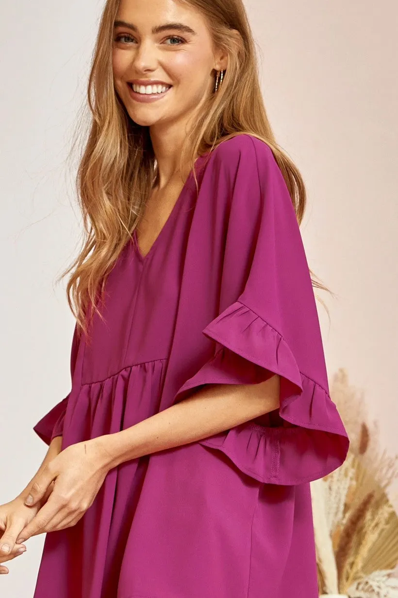 Close to Me Blouse - Magenta